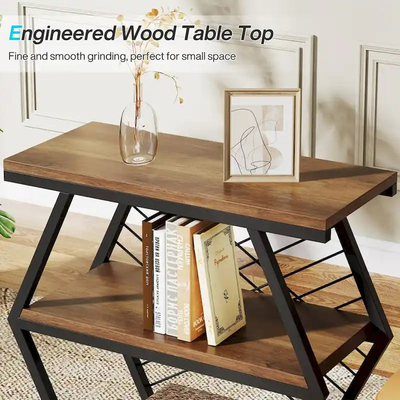 25 End Table 3-Tier Side Table with Metal Frame for Living Room Couch Side, Nightstands Bedsides Table for Bedroom
