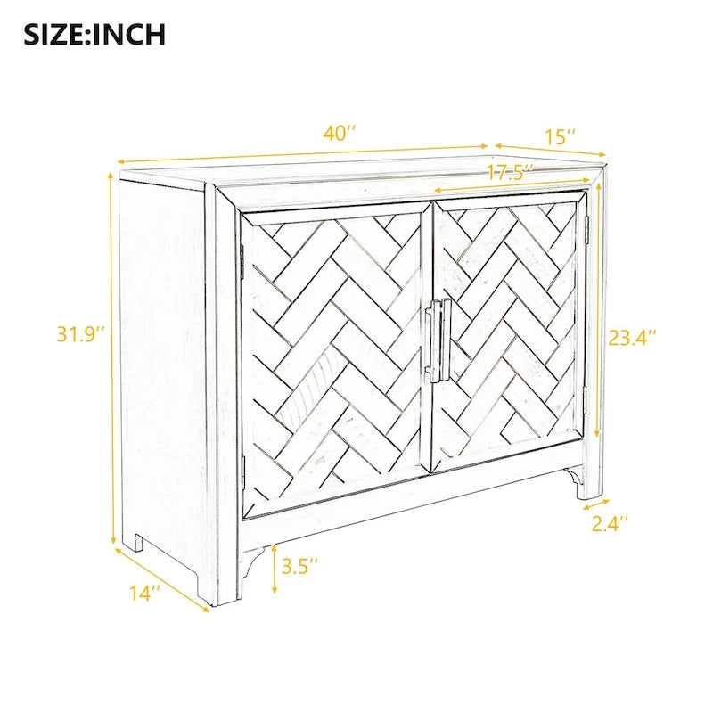 40 Modern Console Table Sofa Table with 2 Shelves