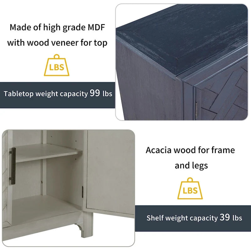 40 Modern Console Table Sofa Table with 2 Shelves