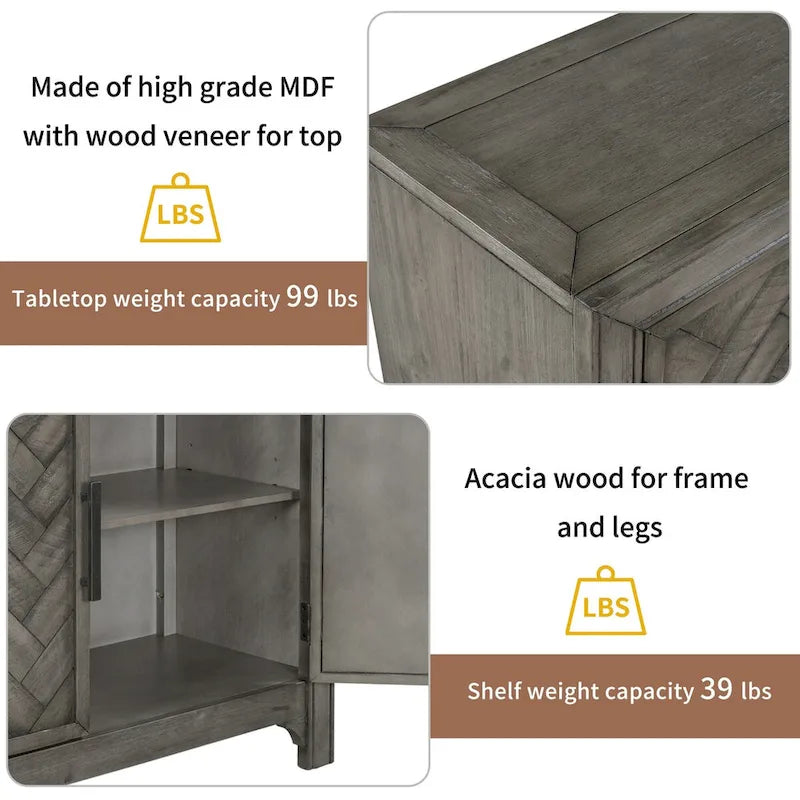 40 Modern Console Table Sofa Table with 2 Shelves