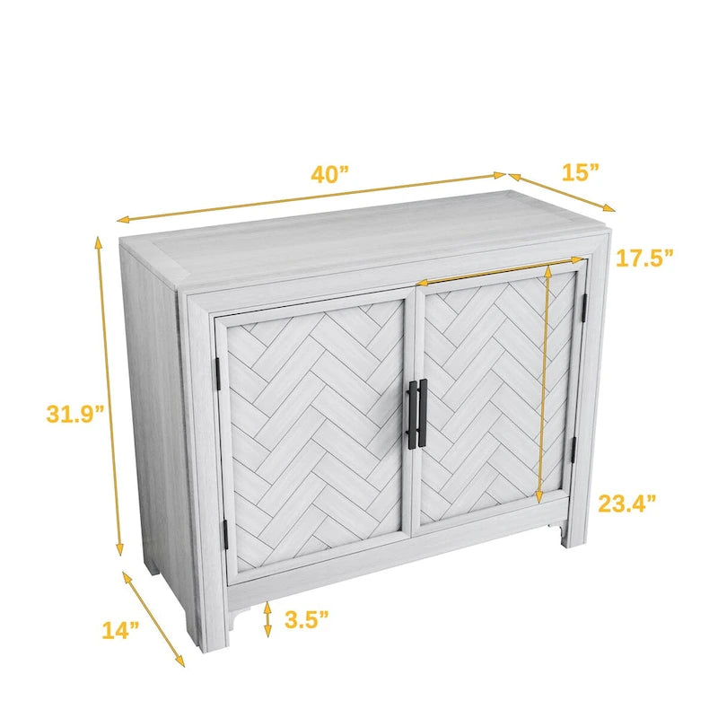 40 Modern Console Table Sofa Table with 2 Shelves