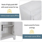 40 Modern Console Table Sofa Table with 2 Shelves