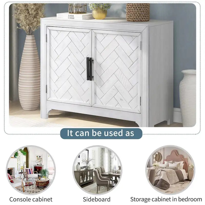 40 Modern Console Table Sofa Table with 2 Shelves