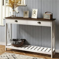 47 Farmhouse Console Table with Drawer for Entryway - 11.8D x 47.19W x 31.5H