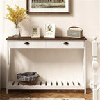 47 Farmhouse Console Table with Drawer for Entryway - 11.8D x 47.19W x 31.5H