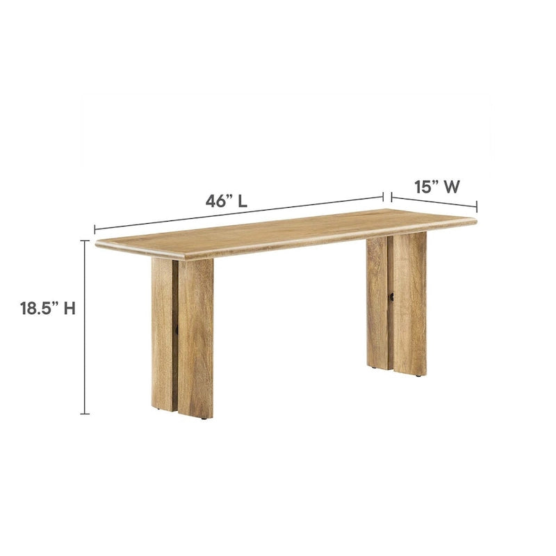 Amistad 60 Wood Dining Table and Bench Set