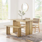 Amistad 60 Wood Dining Table and Bench Set