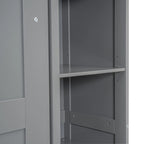 Full Size Wooden Murphy Bed Wall Bed with Shelves and LED Lights