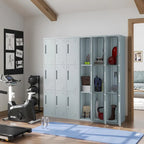 3 Tier 3-Wide Metal Locker with 9 Doors