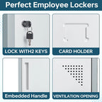 3 Tier 3-Wide Metal Locker with 9 Doors