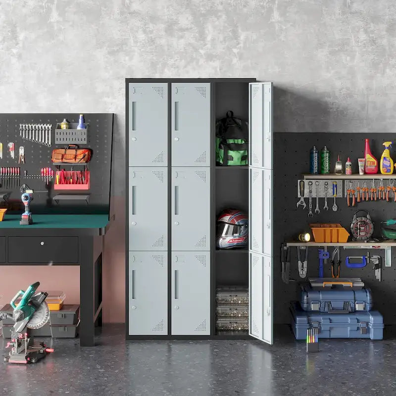 3 Tier 3-Wide Metal Locker with 9 Doors