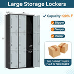 3 Tier 3-Wide Metal Locker with 9 Doors