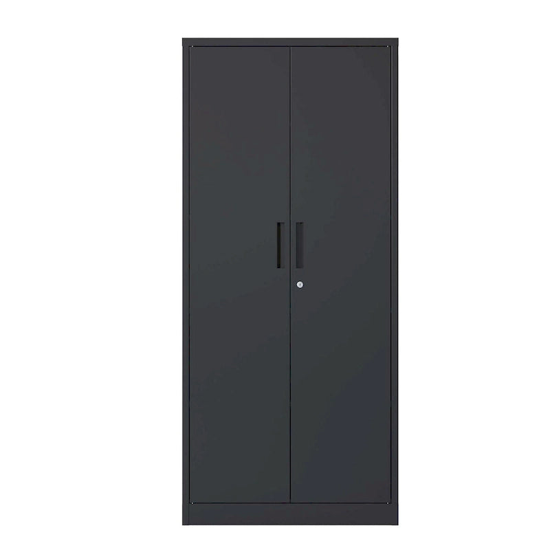 71H Metal Garage Storage Cabinet,Black Tool Steel Locking Cabinet with Doors and 3 Shelves,Tall Cabinets for Garage Storage