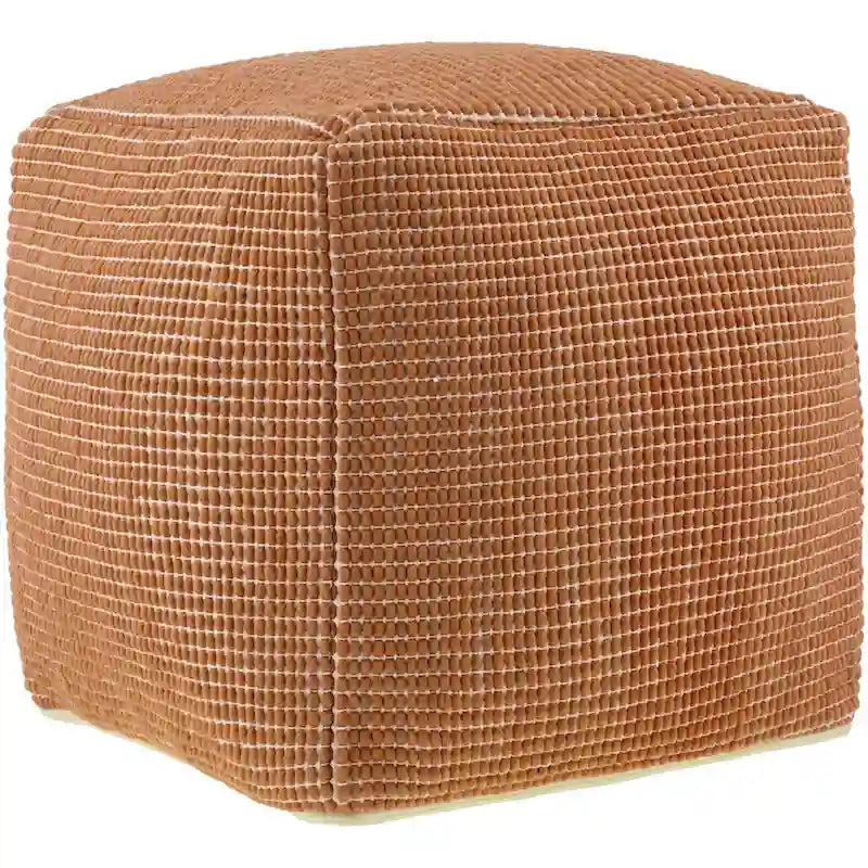 Livabliss Chunky Grid Modern & Contemporary Pouf