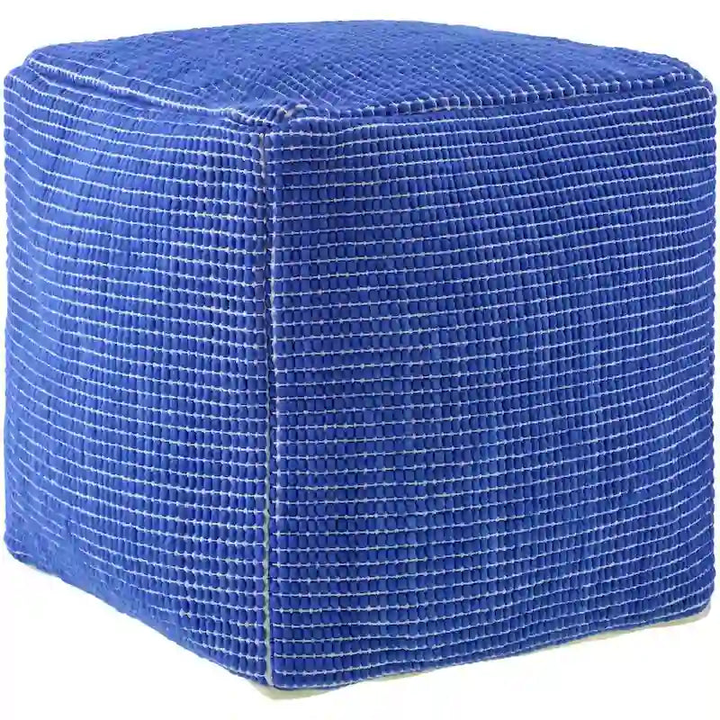 Livabliss Chunky Grid Modern & Contemporary Pouf