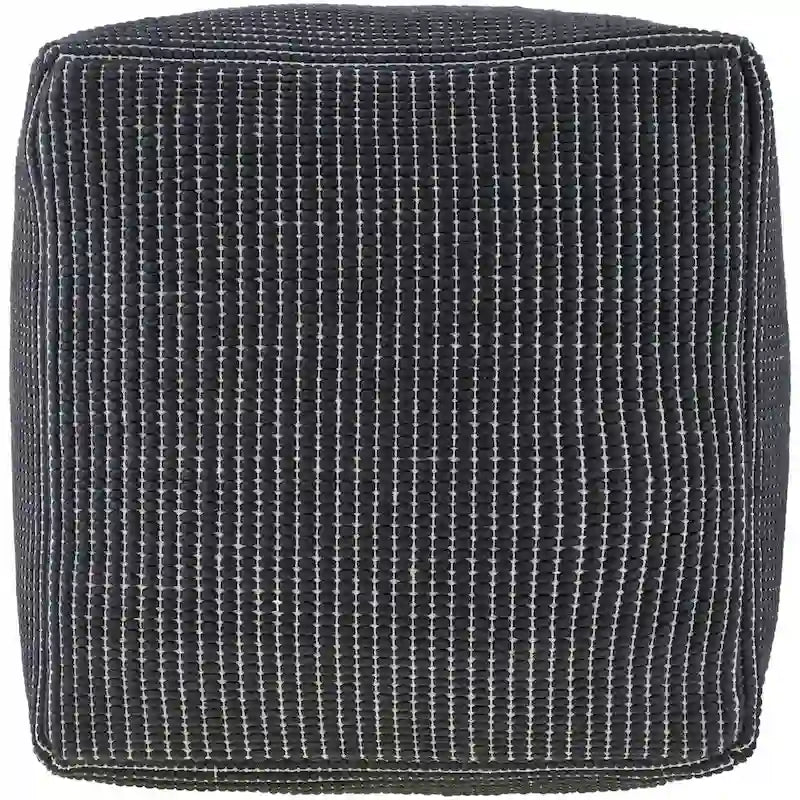 Livabliss Chunky Grid Modern & Contemporary Pouf