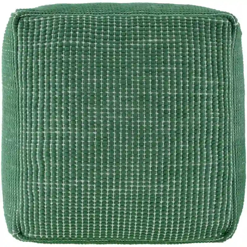 Livabliss Chunky Grid Modern & Contemporary Pouf