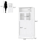 Bathroom Storage Cabinet - 11.78D x 23.6W x 50.4H