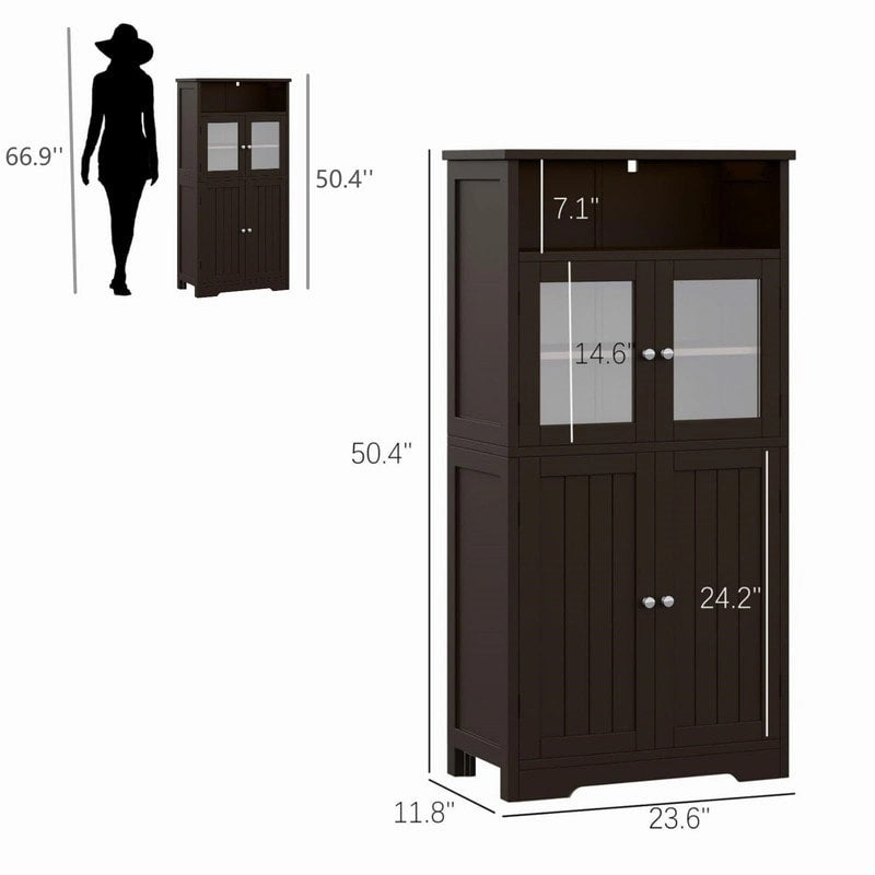 Bathroom Storage Cabinet - 11.78D x 23.6W x 50.4H