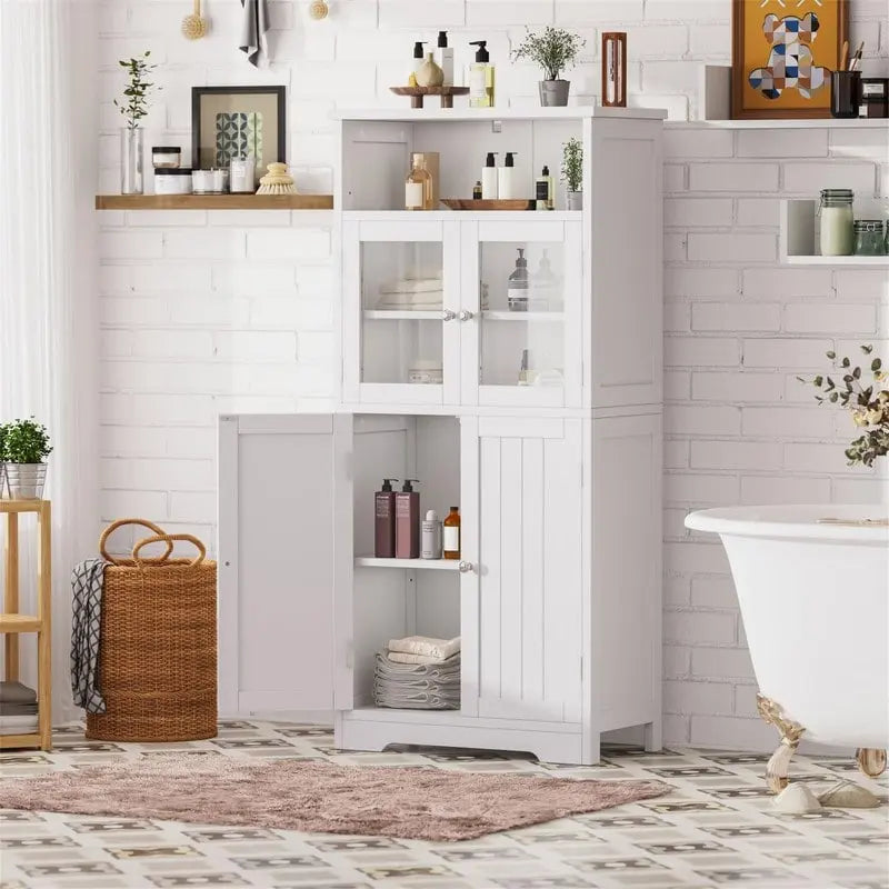 Bathroom Storage Cabinet - 11.78D x 23.6W x 50.4H
