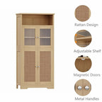Bathroom Storage Cabinet - 11.78D x 23.6W x 50.4H