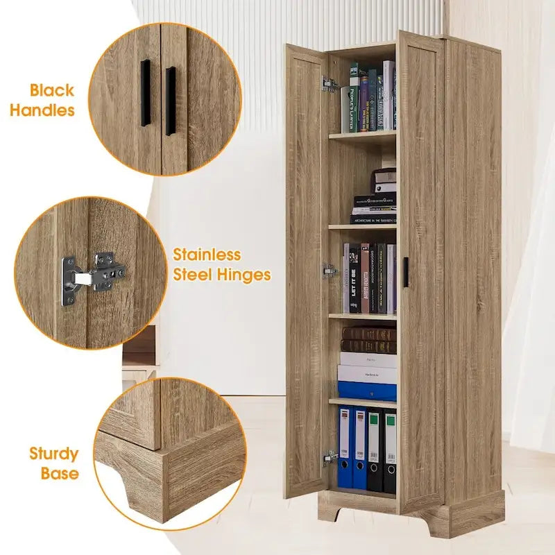 Storage Cabinet with Two Doors for Bathroom - 23.30L * 16.90W * 71.20H