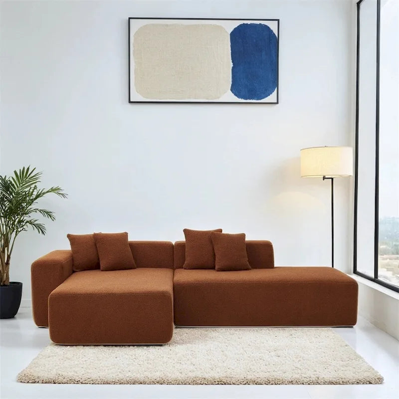Modular Sectional Couch,Modern L-Shape Sectional Sofa w/Chaise Lounge