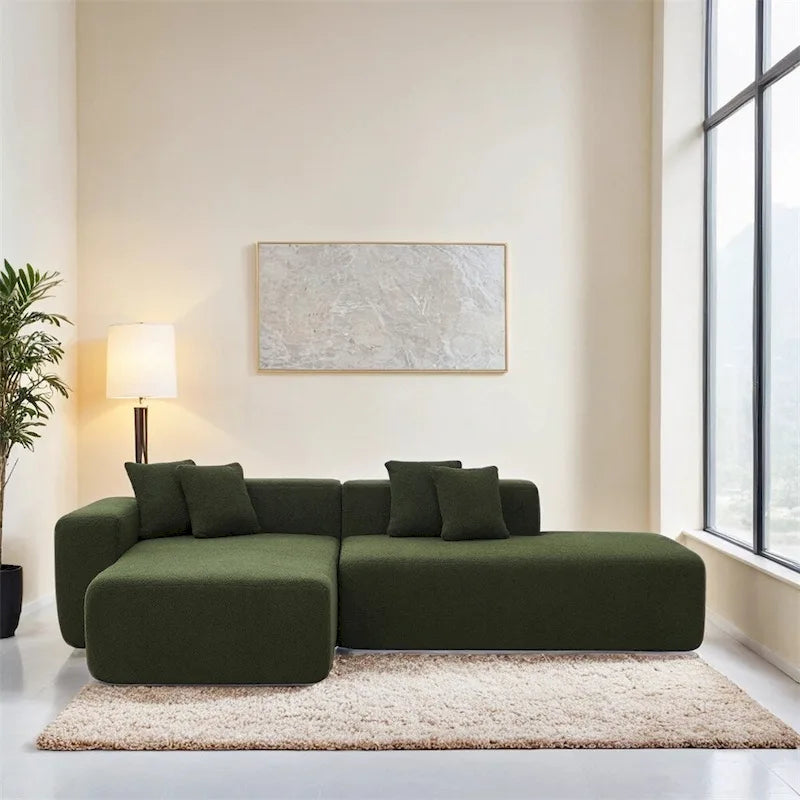 Modular Sectional Couch,Modern L-Shape Sectional Sofa w/Chaise Lounge