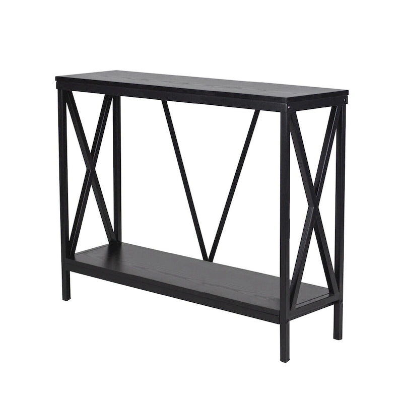Aquatic Fundamentals 40/55 Gallon Steel X-Frame Aquarium Stand in Black