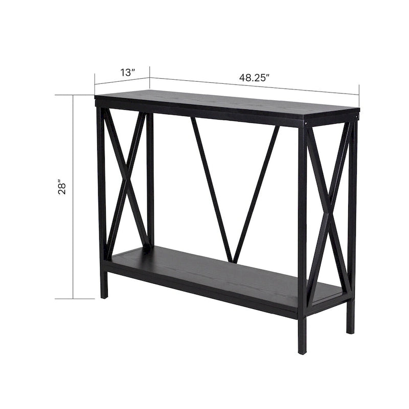 Aquatic Fundamentals 40/55 Gallon Steel X-Frame Aquarium Stand in Black