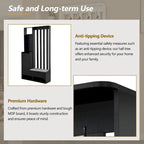 39.3Wx70.8H Hall Tree Storage with Cushioned Storage Bench,Multifunctional Hallway Shoe Cabinet,Pegboard,Coat Rack,4 Hooks