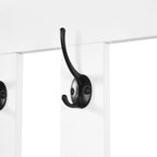 39.3Wx70.8H Hall Tree Storage with Cushioned Storage Bench,Multifunctional Hallway Shoe Cabinet,Pegboard,Coat Rack,4 Hooks