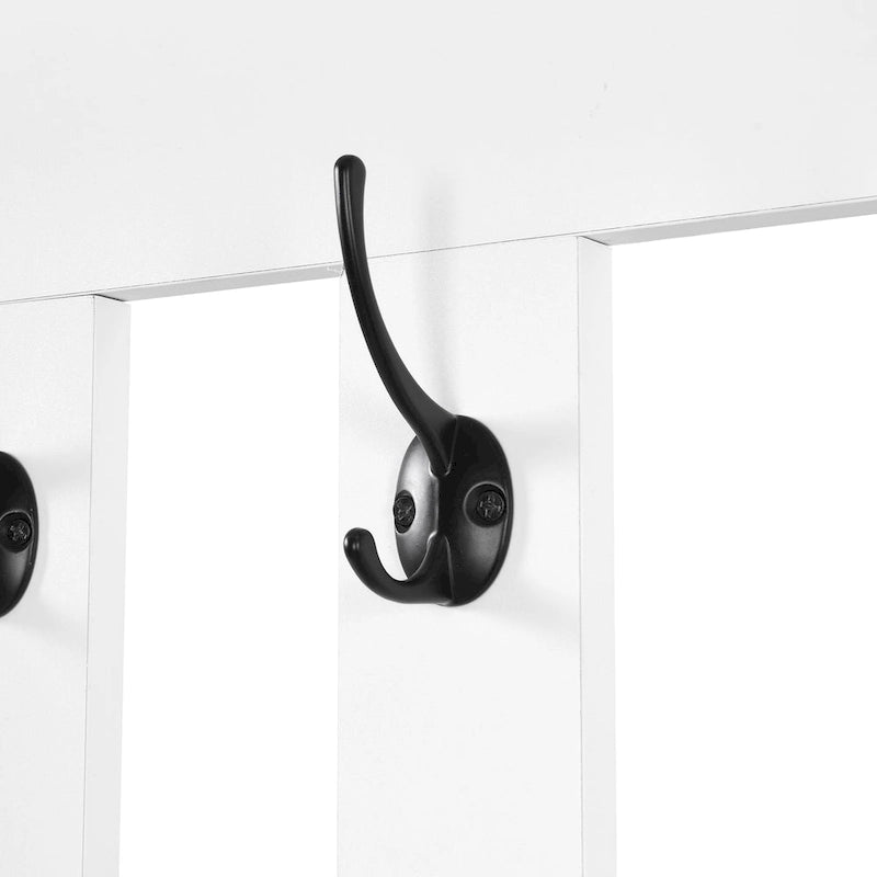 39.3Wx70.8H Hall Tree Storage with Cushioned Storage Bench,Multifunctional Hallway Shoe Cabinet,Pegboard,Coat Rack,4 Hooks