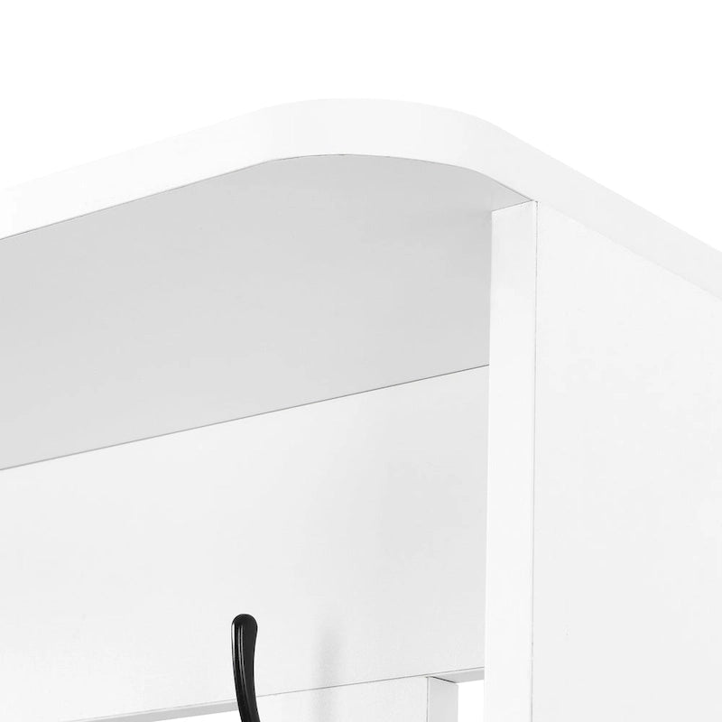 39.3Wx70.8H Hall Tree Storage with Cushioned Storage Bench,Multifunctional Hallway Shoe Cabinet,Pegboard,Coat Rack,4 Hooks