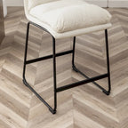 Roundhill Milos Upholstered 26-inch Counter Height Stools, Set of 2