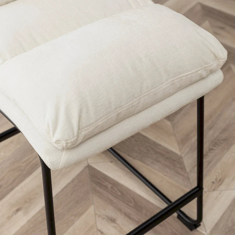 Roundhill Milos Upholstered 26-inch Counter Height Stools, Set of 2