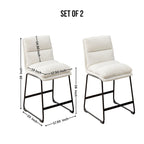 Roundhill Milos Upholstered 26-inch Counter Height Stools, Set of 2