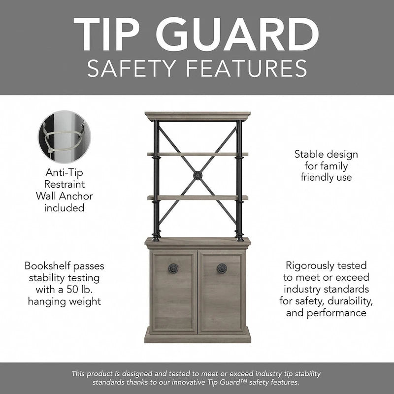 Coliseum 60W Designer Desk with Set of Two Bookcases by Bush Furniture