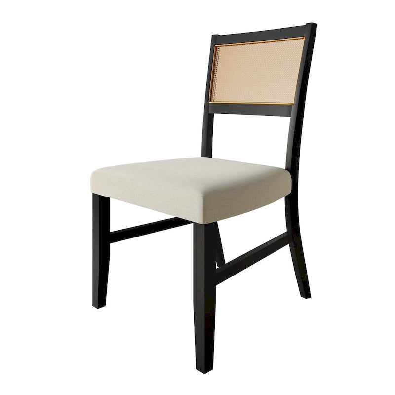 CraftPorch Contemporary 4-Piece Linen Wooden Dining Chair